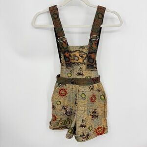 BlackMilk Legend of Zelda Great Sea Map Short Overalls shortalls sz 2XS